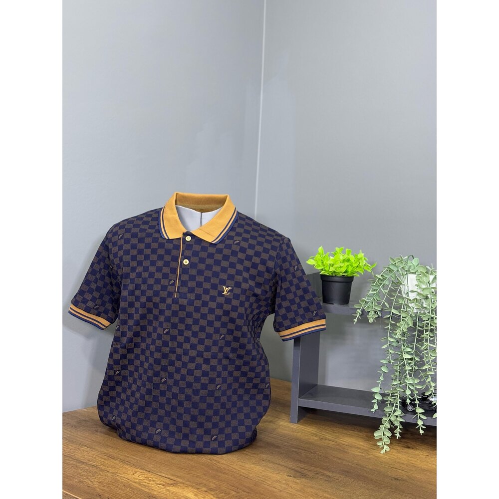 LV Detaylı İthal Louis Vuitton Erkek Polo Yaka Tshirt